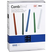 PLASTIC COMB 21 RING BINDING COILS 25MM BLUE BEP25BL50 BX50