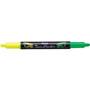 PENTEL TWIN TIP HIGHLIGHTER SLW8 YELLOW GREEN