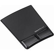 FELLOWES WRIST SUPPORT  MOUSE PAD GEL CLEAR BLACK 9182301  55888