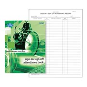 ZIONS ATTENDANCE SIGN ON SIGN OFF BOOK SOSO