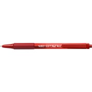 BIC SOFT FEEL RETRACTABLE BALLPOINT PEN RED