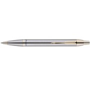 PARKER IM BALLPOINT  PEN BRUSHED GT STAINLESS STEEL