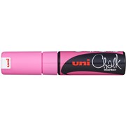 UNI CHALK MARKER 8MM CHISEL TIP FLUORO PINK