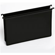 MARBIG PP SUSPENSION FILE WITH EXPANDING GUSSET FOOLSCAP BLACK HEAVY DUTY PK5 1193