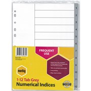 A4 MARBIG  TUDOR PVC GREY 112 DIVIDERS ACO 350306211