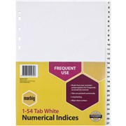 A4 INDICES PP 154 WHITE MARBIG DIVIDER SET