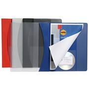 A4 MARBIG PREMIER INSERT PP FLAT FILES CLEAR FRONT RED