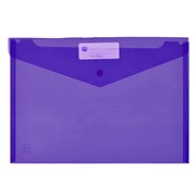 A4 PP WALLET  BUTTON PURPLE DOCULOPE