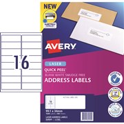 AVERYECO LASER LABEL L7162 16 UP 991x34mm 1600 labels 959003
