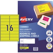 LABEL 991x34mm FLUORO YELLOW A416 PAGE L7162FY 35942 PK25 SH  400 LABELS