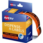 AVERY ACCOUNT LABELS PRINTED FINAL NOTICE DMR1964R3 19X6 PK125