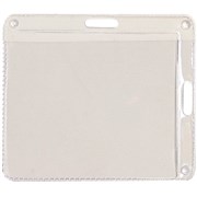 ID CARD HOLDER  POUCH 2 WAY LANDSCAPE OR PORTRAIT ID SECURITY 105x90mm PK10
