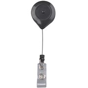 REXEL RETRACTABLE CARD HOLDERS WITH STRAP 940MM BLACK WITH LOCK