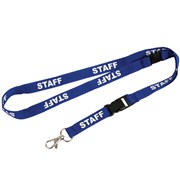 REXEL PRE PRINTED LANYARDS Staff Blue PK5