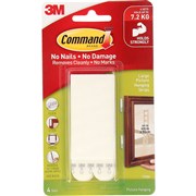 3M PICTURE HANGING STRIP 17206 Large PK4 4 Pairs Per Pack