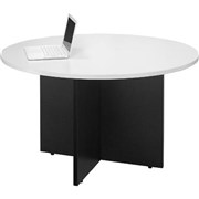 LOGAN MEETING TABLE 1200mm Diameter White  Ironstone