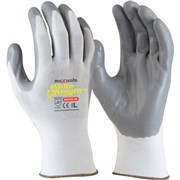 MAXISAFE SYNTHETIC COAT GLOVES White Knight FoamNitrile Extra Small