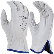 MAXISAFE RIGGER GLOVES NATURAL FULLGRAIN LEATHER MEDIUM