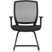 RAPIDLINE VISITOR CHAIR MESH VISITOR CHAIR BLACK FABRIC SEAT BLACK MESH
