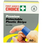 TRAFALGAR BLUE PLASTIC STRIP FAC DESIGNED FOR FOOD PK50 WATERPROOF VISUALLY DETECTABLE