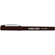 ARTLINE 200 FINELINER PENS 04MM DARK BROWN PACK OF 12