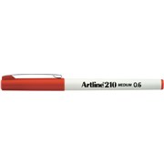 ARTLINE 210 FINELINER PENS 06MM DARK RED PACK OF 12