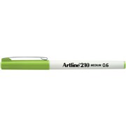 ARTLINE 210 FINELINER PENS 06MM LIME GREEN PACK OF 12