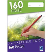 SOVEREIGN A4 EXERCISE BOOK 8MM RULED 160 PAGE