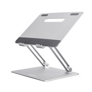SIMPLECOM CL520 ADJUSTABLE ALUMINIUM ERGONOMIC RISER STAND FOR LAPTOP MACBOOK ADJ 15CM TILT 1017 4KG 09KG AIRFLOW ANTISLIP SILVER