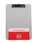 A4 CLIPBOARD PLASTIC CLEAR 40214