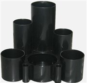ITALPLAST DESK CADDY TIDY TUBE BLACK I30BLACK