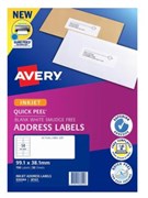 AVERYECO INKJET LABELS J8163 ADDRESS 14 LPS 991X381MM PK50